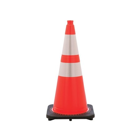 Jbc Traffic Cone, Premium PVC (Polyvinyl Chloride), 28" Height, 10 Lbs, Orange TC-28-10-3M6-OR-1